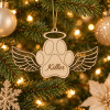 Ornement de Noël Patte d'animal personnalisée en bois Tendance Cadeau - 1