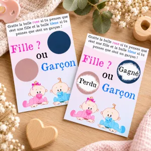 Carte à gratter fille ou garçon – Gagné ou perdu Tendance Cadeau - 1