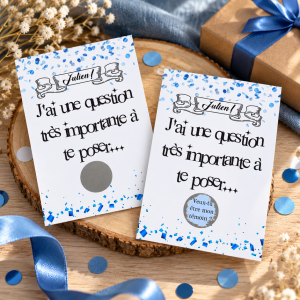 Carte à gratter personnalisable – "Veux-tu être mon témoin ?" Tendance Cadeau - 1
