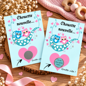 Carte à gratter personnalisée – "Tu vas être grand frère" pour une annonce de grossesse originale Tendance Cadeau - 1