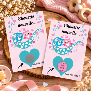 Carte à gratter personnalisée – "Tu vas être grande sœur" pour une annonce de grossesse originale Tendance Cadeau - 1