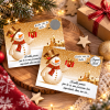 Carte à gratter personnalisable pour une annonce originale à Noël modèle bonhomme de neige Tendance Cadeau - 1