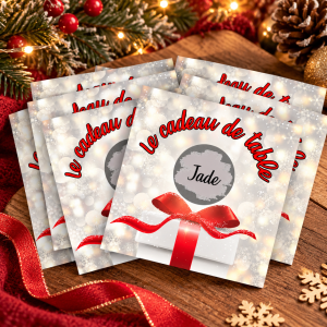 Carte à gratter jeu du cadeau de table personnalisable avec prénom Tendance Cadeau - 1