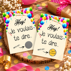 Carte à gratter personnalisable – Anniversaire pour un cadeau original Tendance Cadeau - 1