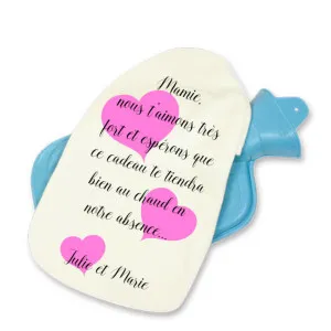 Bouillotte personnalisable pour les mamies, mamans... Tendance Cadeau - 1