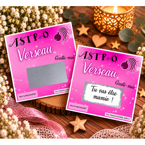 Carte à gratter ASTRO+ personnalisée – Annonce grossesse ou événement unique Tendance Cadeau - 2