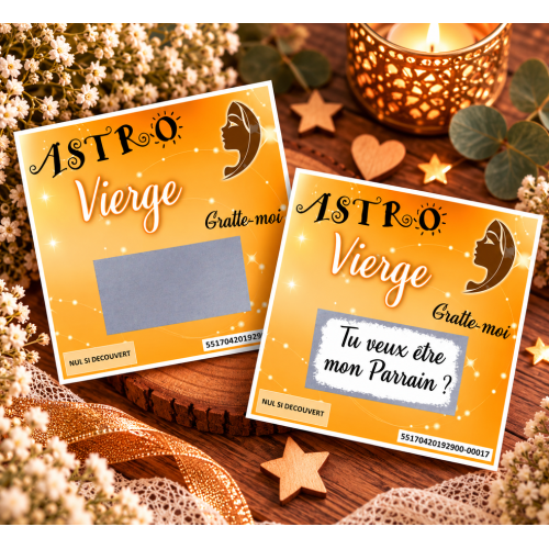 Carte à gratter ASTRO+ personnalisée – Annonce grossesse ou événement unique Tendance Cadeau - 10