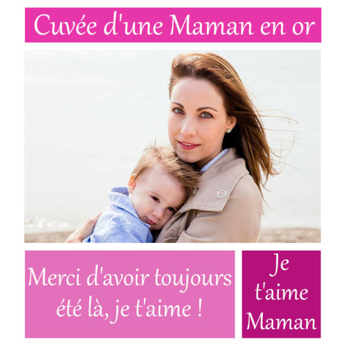 Étiquette pour bouteille de vin maman personnalisable avec photo Tendance Cadeau - 2