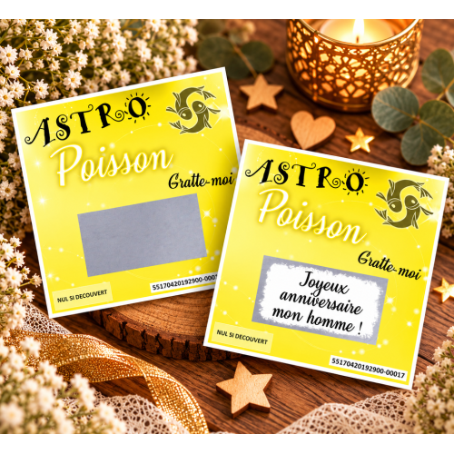 Carte à gratter ASTRO+ personnalisée – Annonce grossesse ou événement unique Tendance Cadeau - 11