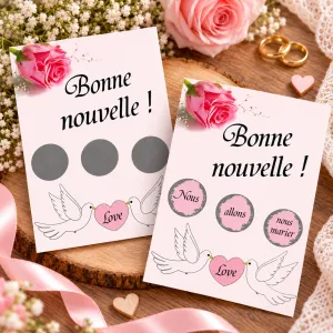 Carte à gratter pour une annonce de mariage originale Tendance Cadeau - 1
