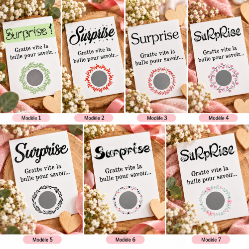 Carte à gratter surprise personnalisable avec le message de votre choix Tendance Cadeau - 2