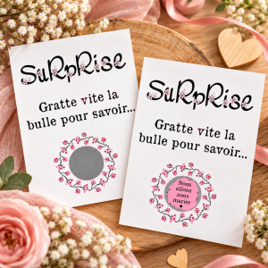 Carte à gratter surprise personnalisable avec le message de votre choix Tendance Cadeau - 1