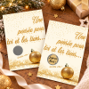 Carte à gratter or personnalisable pour une annonce originale à Noël Tendance Cadeau - 1