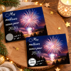 Carte à gratter nouvel an personnalisable modèle feu d'artifice Tendance Cadeau - 1