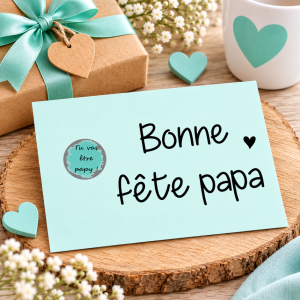 Carte à gratter fête des pères personnalisable Tendance Cadeau - 1