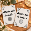 Carte à gratter message personnalisable - Modèle gris Tendance Cadeau - 1
