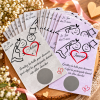 Jeu des 12 mois gris et violet – 24 cartes à gratter pour animation de mariage Tendance Cadeau - 1