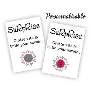 Carte à gratter surprise personnalisable avec le message de votre choix Tendance Cadeau - 1