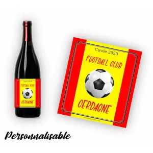 Étiquette bouteille de vin ou de champagne personnalisable pour action commerciale ou événement Tendance Cadeau - 1