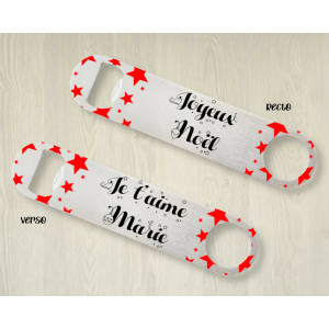 Décapsuleur en inox personnalisable pour Noël Tendance Cadeau - 1