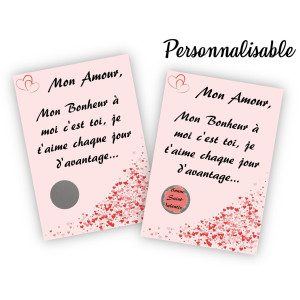 Ticket carte à gratter - message personnalisé - idée de cadeau saint  valentin, défis coquins, déclaration d'amour, etc. - Un grand marché