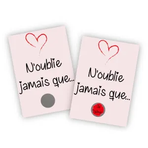 Carte à gratter personnalisée – "N'oublie jamais que Je t'aime" pour une déclaration d'amour originale Tendance Cadeau - 1