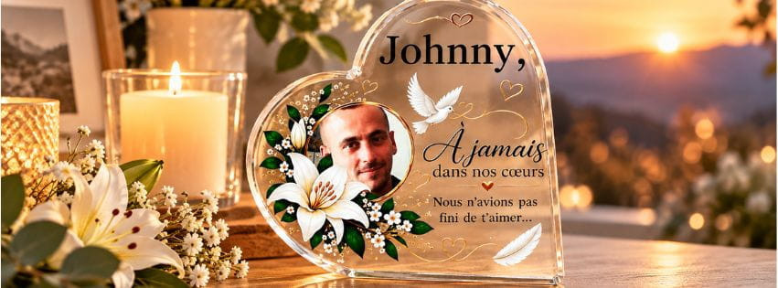 Hommage & Deuil : cadeau de deuil personnalisé avec photo