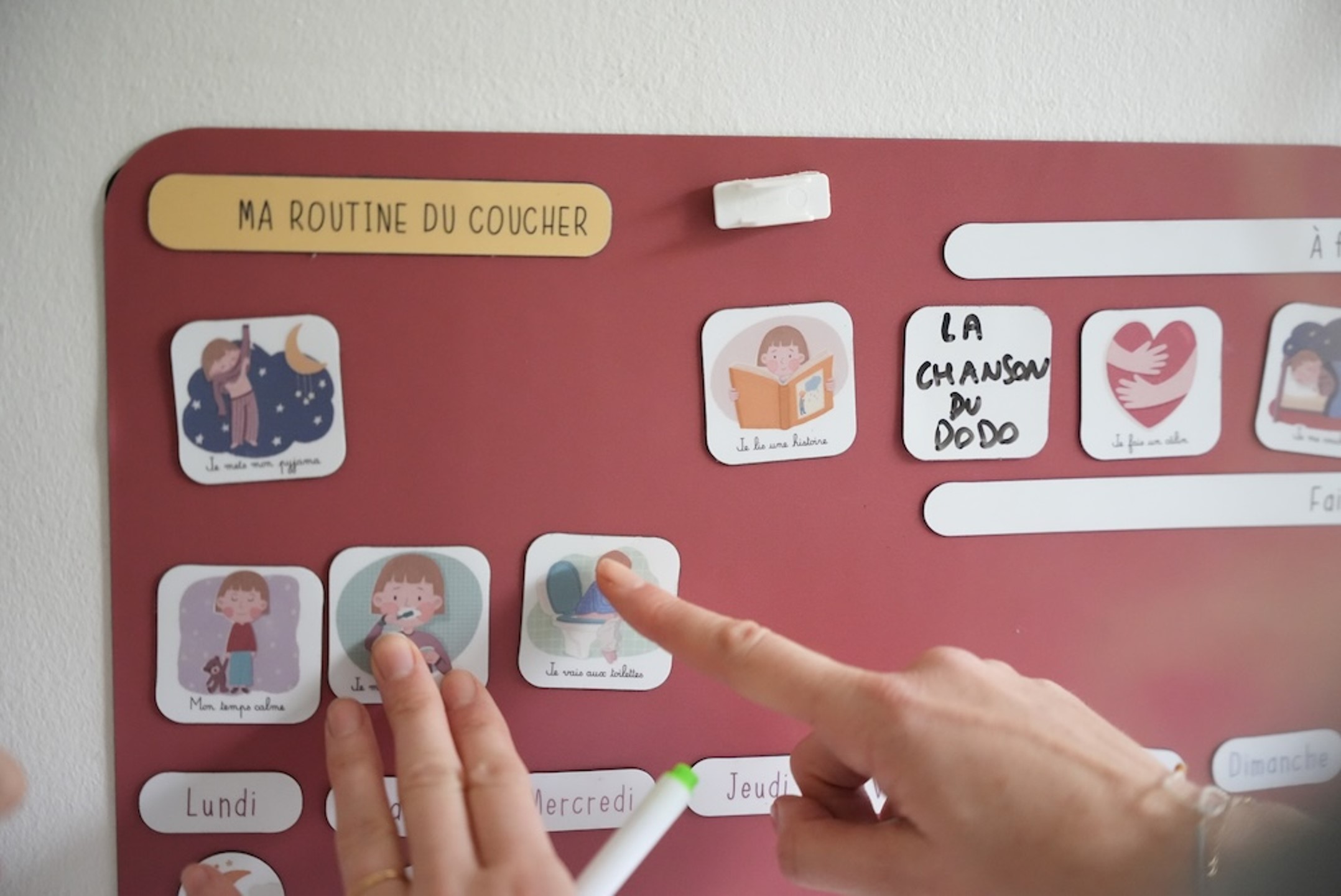 Tableau de routine du coucher pour enfant de 3 à 6 ans