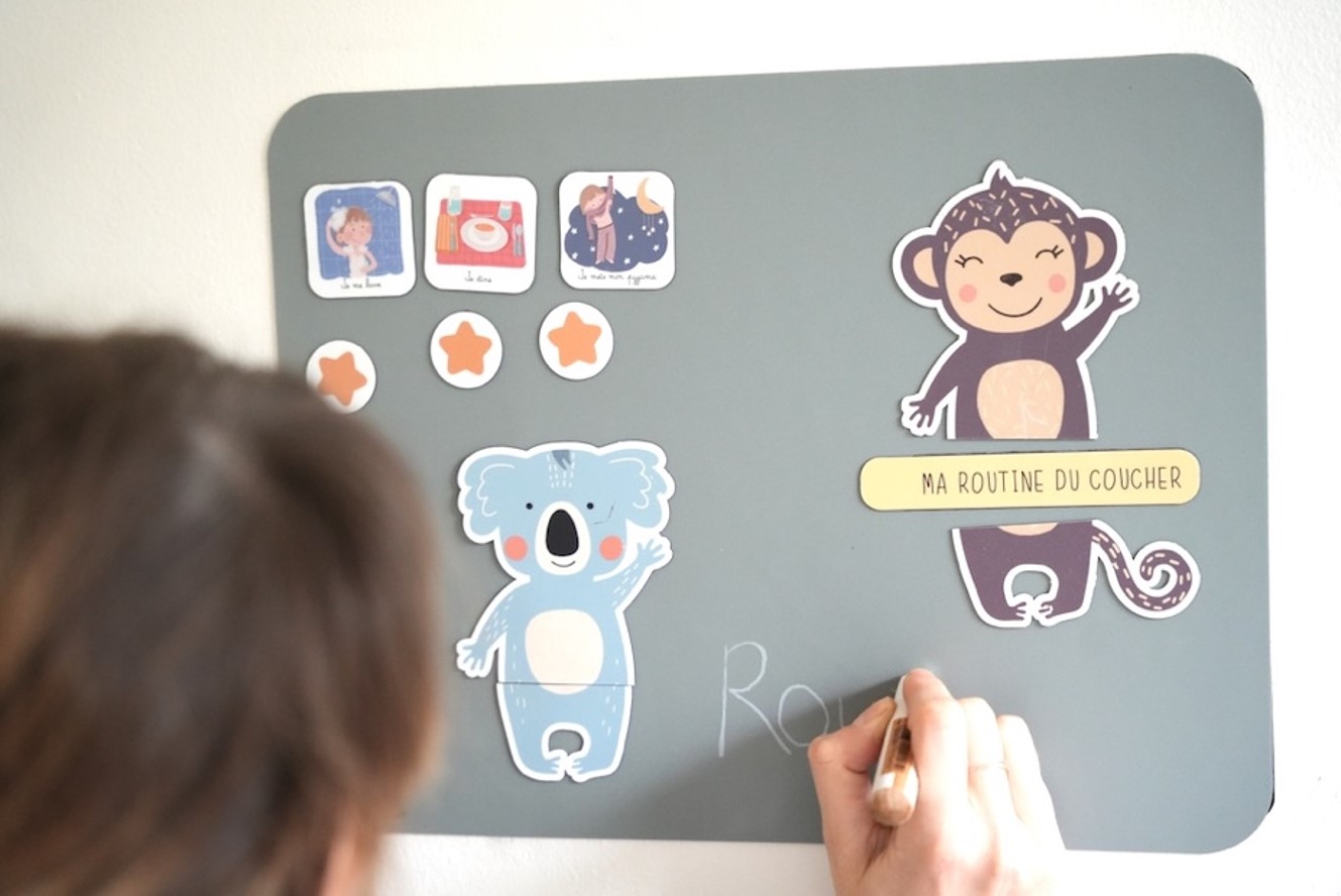 Tableau de routine évolutif pour enfant